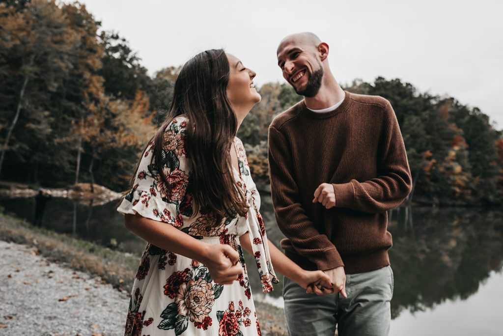 Madison County Nature Trail  Autumn Engagement Session Huntsville Wedding Photographer Mariah Oldacre