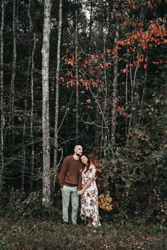 Madison County Nature Trail  Autumn Engagement Session Huntsville Wedding Photographer Mariah Oldacre