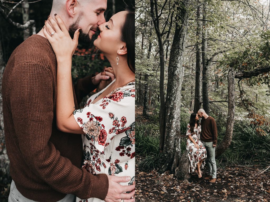 Madison County Nature Trail  Autumn Engagement Session Huntsville Wedding Photographer Mariah Oldacre