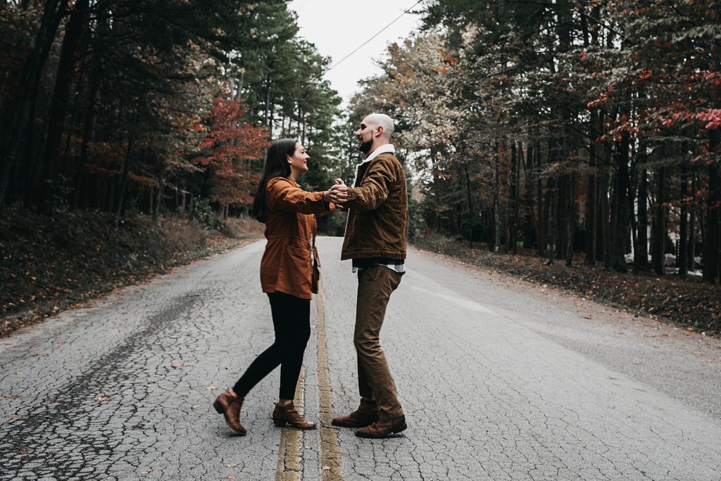 Madison County Nature Trail  Autumn Engagement Session Huntsville Wedding Photographer Mariah Oldacre